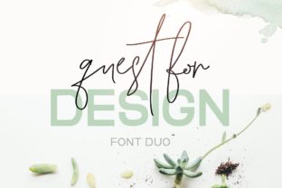 Quest for Design Family: A Stylish Script Font for Creative Crafters