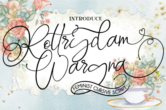 Rottrydam Wargna: A Script Handwritten Font for Crafters and Product Creators